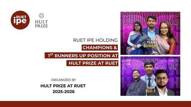 RUET IPE Students Maintain Top Positions in HULT Prize at RUET